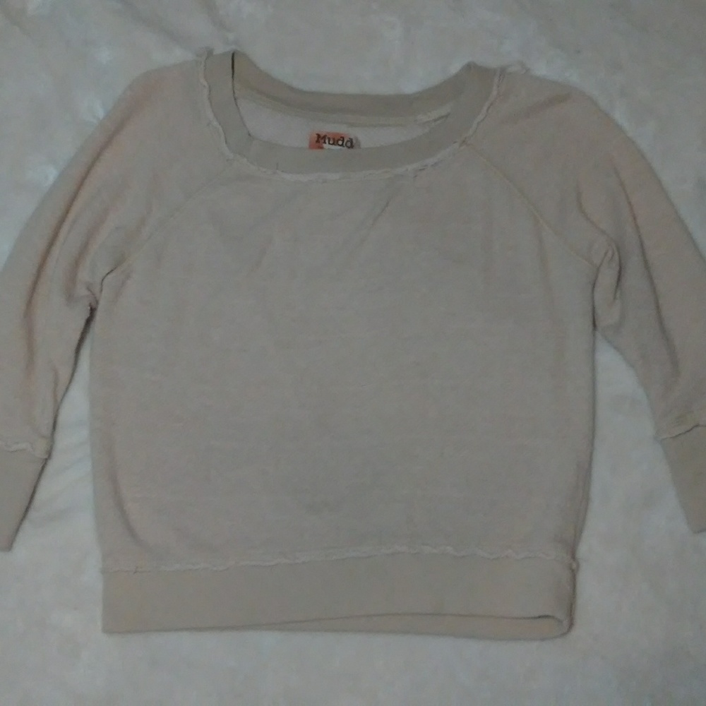 Mudd Cream Cropped Sweatshirt